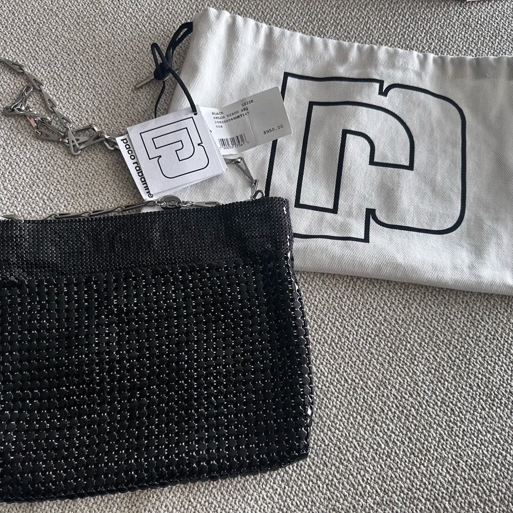 Pack Rabanne black chainmail bag